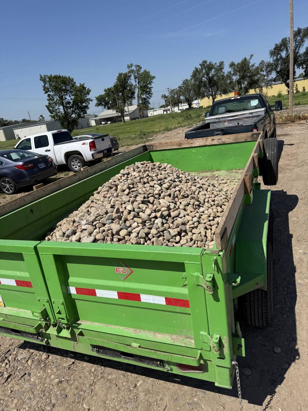 Trailer load of river rock